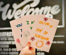 Load image into Gallery viewer, Custom Greeting Card Set (10 cards)